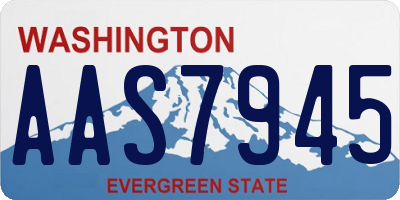 WA license plate AAS7945