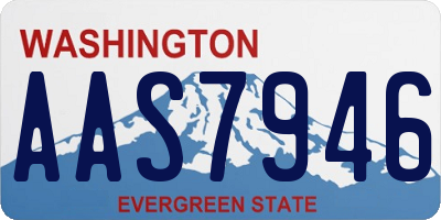WA license plate AAS7946