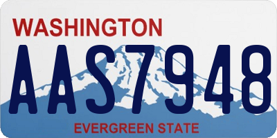 WA license plate AAS7948