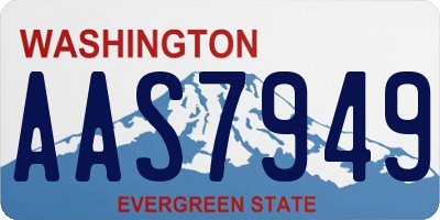 WA license plate AAS7949