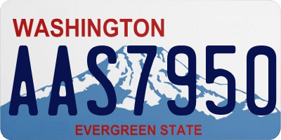 WA license plate AAS7950