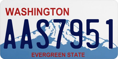 WA license plate AAS7951