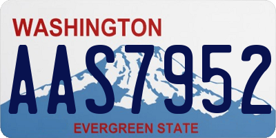 WA license plate AAS7952