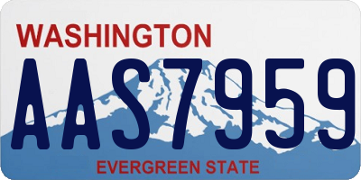 WA license plate AAS7959
