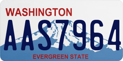 WA license plate AAS7964