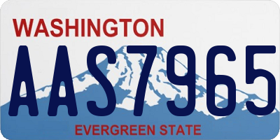 WA license plate AAS7965