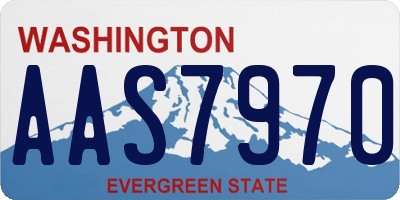 WA license plate AAS7970