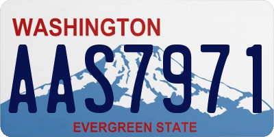 WA license plate AAS7971