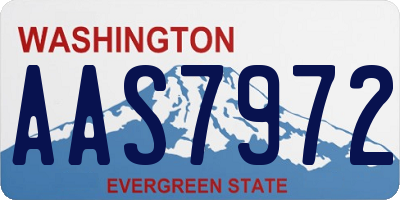 WA license plate AAS7972