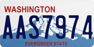 WA license plate AAS7974