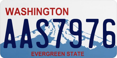 WA license plate AAS7976