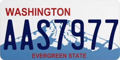WA license plate AAS7977