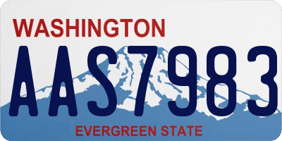 WA license plate AAS7983
