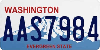 WA license plate AAS7984