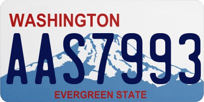 WA license plate AAS7993
