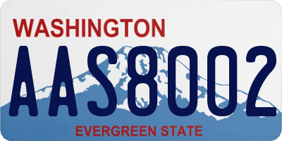 WA license plate AAS8002