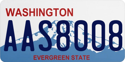WA license plate AAS8008
