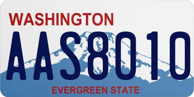 WA license plate AAS8010
