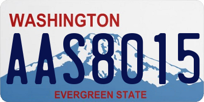 WA license plate AAS8015