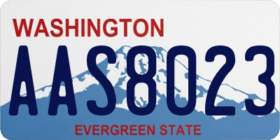 WA license plate AAS8023