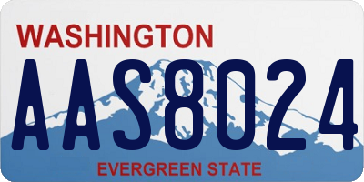 WA license plate AAS8024