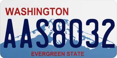 WA license plate AAS8032