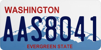WA license plate AAS8041