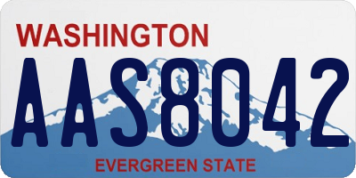 WA license plate AAS8042