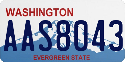 WA license plate AAS8043