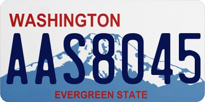 WA license plate AAS8045
