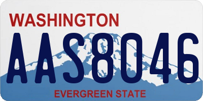 WA license plate AAS8046
