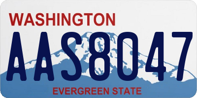 WA license plate AAS8047