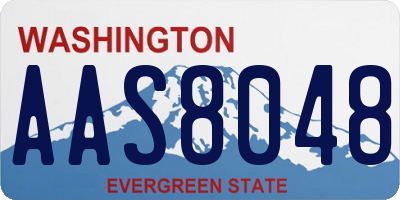 WA license plate AAS8048