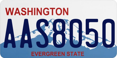 WA license plate AAS8050