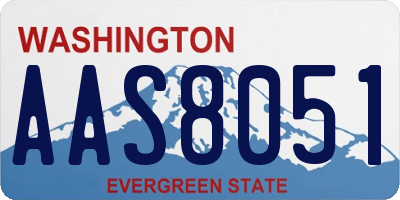 WA license plate AAS8051
