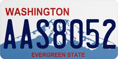WA license plate AAS8052