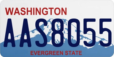 WA license plate AAS8055