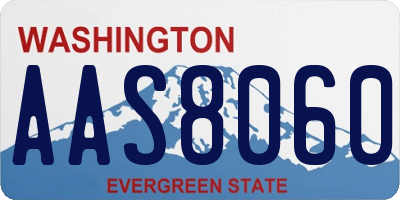 WA license plate AAS8060
