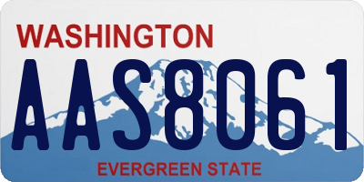 WA license plate AAS8061