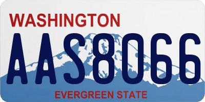 WA license plate AAS8066