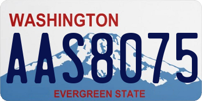 WA license plate AAS8075
