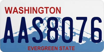 WA license plate AAS8076