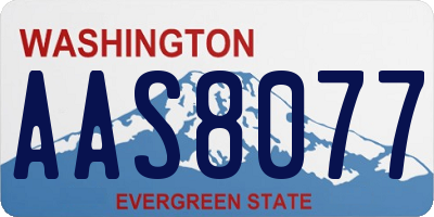 WA license plate AAS8077