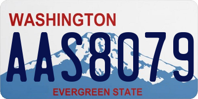 WA license plate AAS8079