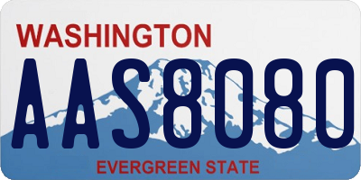 WA license plate AAS8080