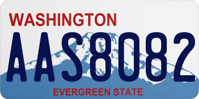 WA license plate AAS8082