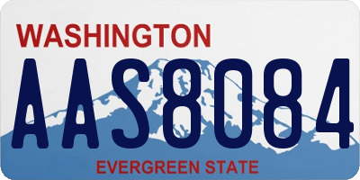 WA license plate AAS8084