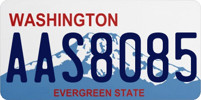 WA license plate AAS8085
