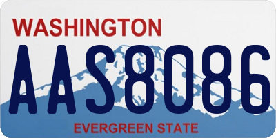 WA license plate AAS8086