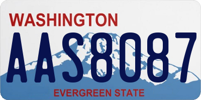 WA license plate AAS8087